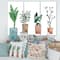 Designart - Duo of Potted Flowers House Plants - Farmhouse Canvas Wall Art Print